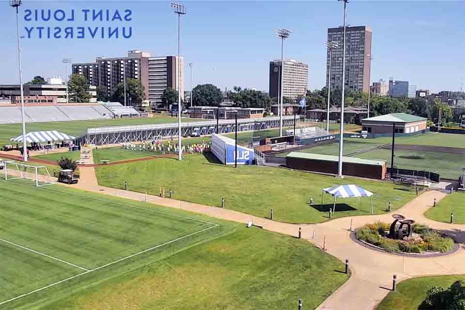 View of the athletics fields at the Billiken Sports Complex